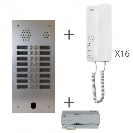 Kit Audio 2R 16Bp 2 Voice Programmé - Urmet Kits audio 2Voice KA83/216 