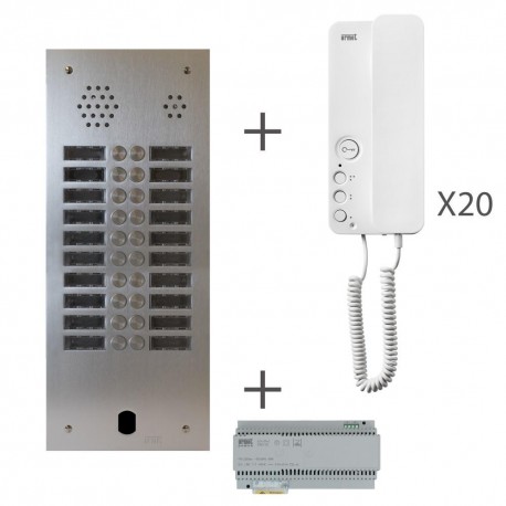 Kit Audio 2R 20Bp 2 Voice Programmé - Urmet Kits audio 2Voice KA83/220 