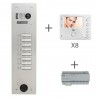 Kit Video Alu 1R 8 Bp 2 Voice Programmé - Urmet Kits video 2Voice KV83/108
