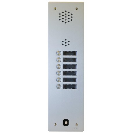 Plaque Audio Alu 6 Bp 2 Voice Complete - Urmet Série A83 A83/106M 
