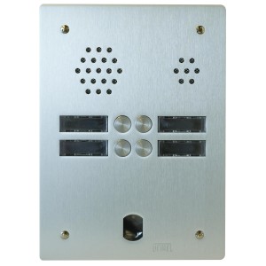 Plaque Audio Alu 2R 4Bp 2Voice Complete - Urmet Série A83 A83/204M 