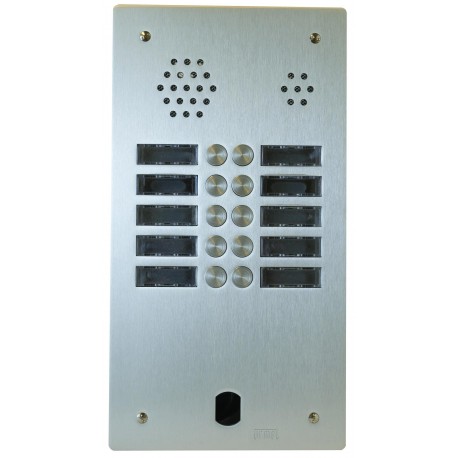 Plaque Audio Alu 2R 10Bp 2Voice Complete - Urmet Série A83 A83/210M 