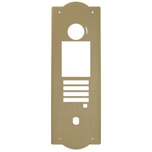 Façade aluminium chapeau de gendarme anodisé champagne pour platine GTDMBLVN - AIPHONE 200292