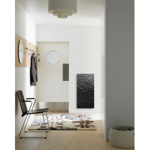 Radiateur à inertie Touch Silicium Ardoise Noire 1300W Vertical - Valderoma AN13VET