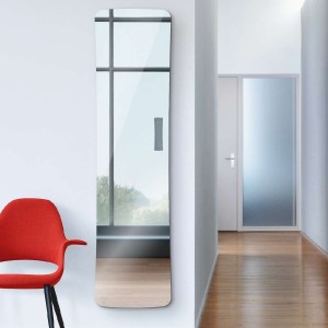 Radiateur sèche-serviettes electrique FOLIO GLASS Noir Brillant 800W - TFGB-080-052/F ACOVA