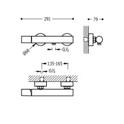 Mitigeur douche OR ROSE - TRES 26116701OP 