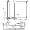 Robinetterie électronique cuisine TOUCH‑TRES système sensible au toucher - TRES 161446 