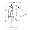 Mitigeur bidet Tres-Clasic Laiton vieilli Mat - TRES 24222001LM 