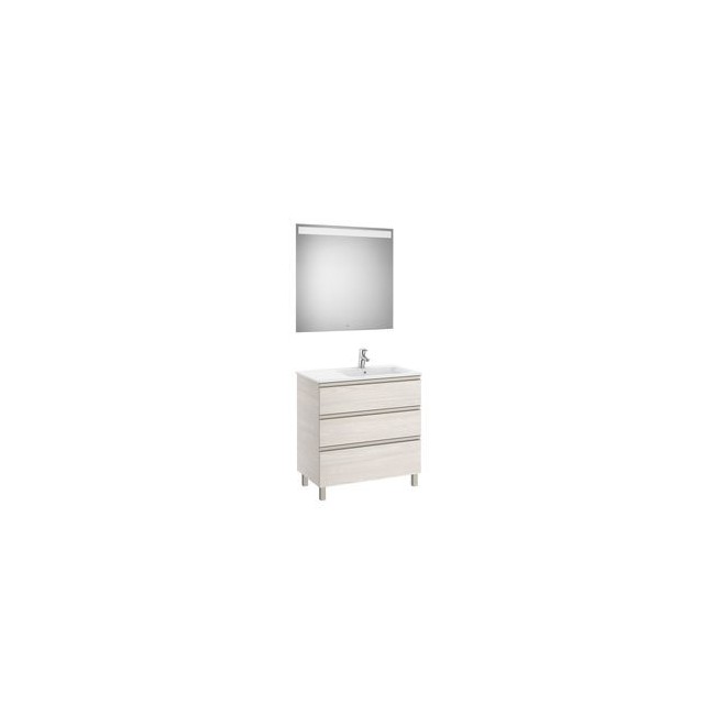 The Gap Pack 3T Lav Dte 800Mm (Unik+Miroir) City Oak - ROCA A851521402 