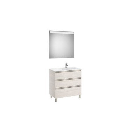 The Gap Pack 3T Lav Dte 800Mm (Unik+Miroir) Frêne Nordic - ROCA A851521434 