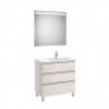 The Gap Pack 3T Lav Dte 800Mm (Unik+Miroir) Blanc Brillant - ROCA A851521806