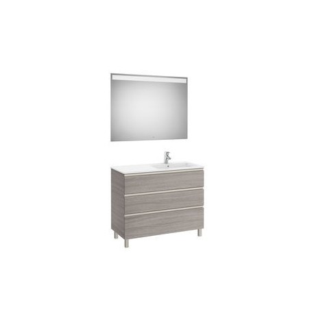 The Gap Pack 3T Lav Dte 1000Mm (Unik+Miroir) City Oak - ROCA A851523402 