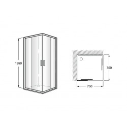 Ura L2 1950X750X6Mm Maxiclean - ROCA AM16507512M 