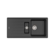 Bergen 100 Evier 1 Cuve+1 Vide Sauce Quarzex Noir - ROCA A880200940 