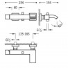 Mitigeur bain avec cascade. Douchette à main anticalcaire avec support orientable. Flexible. - TRES 0071700203NM 