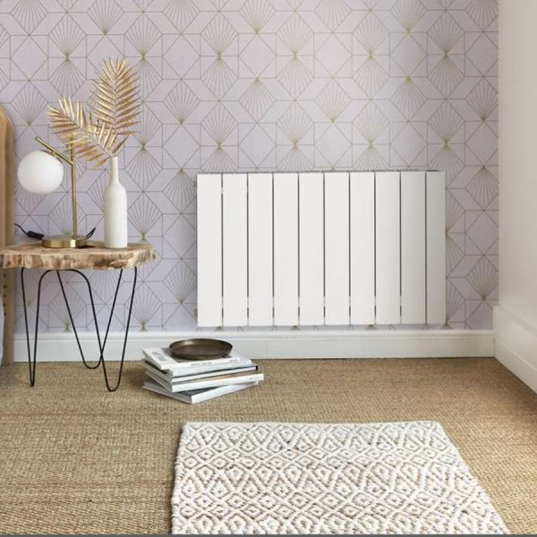 Radiateur électrique à inertie fluide Cotona 1000W aluminium blanc