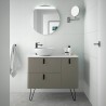 Meuble de salle de bain UNIIQ 900 droite MOKA MAT - SALGAR 24608