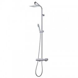 Colonne de douche avec mitigeur et pomme carrée THERMOSTATIQUE CUBE - CRISTINA ONDYNA TE44951 