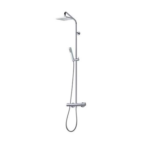 Colonne de douche avec mitigeur et pomme carrée THERMOSTATIQUE CUBE - CRISTINA ONDYNA TE44951 