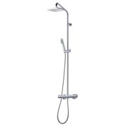 Colonne de douche avec mitigeur et pomme carrée THERMOSTATIQUE CUBE - CRISTINA ONDYNA TE44951 