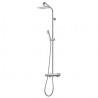 Colonne de douche avec mitigeur et pomme carrée THERMOSTATIQUE CUBE - CRISTINA ONDYNA TE44951