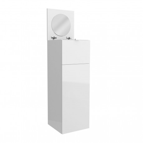 Coiffeuse 352 x 1000 x 360 mm avec miroir BLANC BRILLANT ALLIANCE - SALGAR 83441