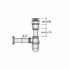 Siphon avec bonde clicker laiton chromé pour vasque - SALGAR 13663 