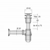 Siphon avec bonde à écoulement libre - SALGAR 16994 