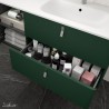 Meuble de salle de bain UNIIQ 900 ROYAL GREEN gauche 1 porte et 2 tiroirs - 83126 SALGAR