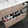 Meuble de salle de bain UNIIQ 900 MACCHIATO droite 1 porte et 2 tiroirs - 83110 SALGAR 