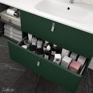 Meuble de salle de bains Royal Green gauche UNIIQ 1200 - 83105 SALGAR 