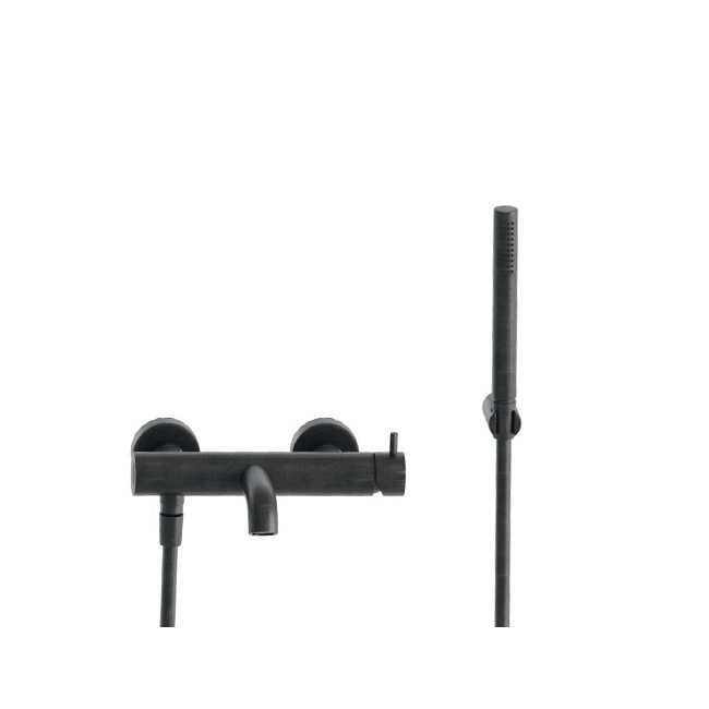 Mitigeur bain douche Chromé noir brossé TRIVERDE - CRISTINA ONDYNA TV18075