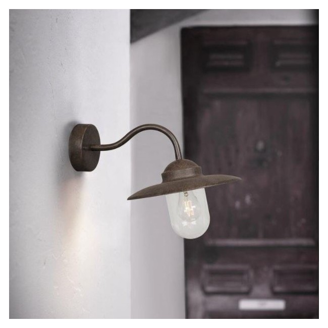 Applique murale Acier Galvanisé et Verre Rouille E27 LUXEMBOURG - Nordlux 22671009 