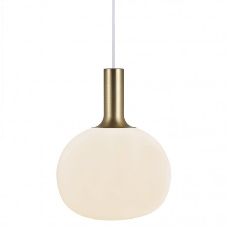 Suspension ALTON 25 Métal-Verre Blanc et Laiton E27 - Nordlux 47313001