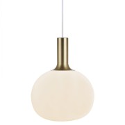 Suspension ALTON 25 Métal-Verre Blanc et Laiton E27 - Nordlux 47313001