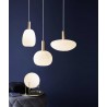 Suspension ALTON 25 Métal-Verre Blanc et Laiton E27 - Nordlux 47313001