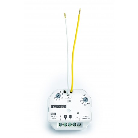 TYXIA 4801 Micromodule récepteur sortie contact sec 10 A marche/arrêt + minuterie X3D 