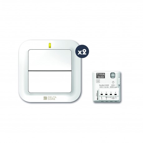 PACK TYXIA 611 - Pack éclairage va et vient sans fil - DELTADORE 6351410 