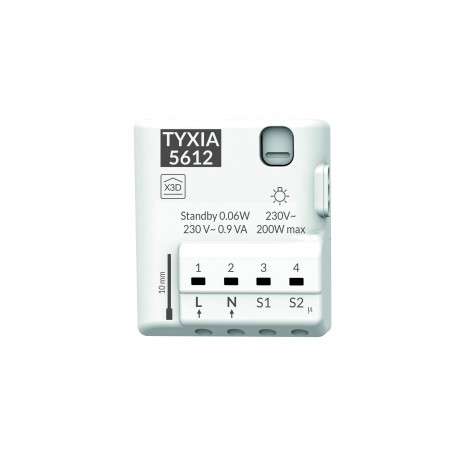 TYXIA 5612 RÉCEPTEUR X3D ÉCLAIRAGE 2 VOIES MARCHE/ARRÊT DELTA DORE - 6351906 