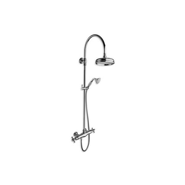 Colonne de douche mitigeur thermostatique avec pomme de douche et douchette  RETRO PARIGI - CRISTINA ONDYNA PG48651 - Vita Habitat