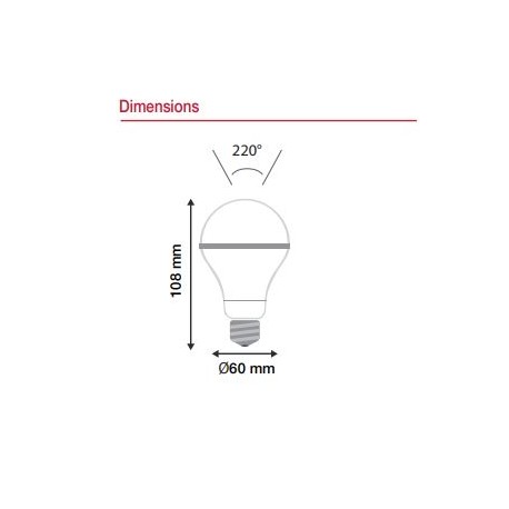 AMPOULE LED E27 BULB 10W - 850 LM - 3000K