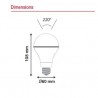 AMPOULE LED E27 BULB 10W - 850 LM - 3000K