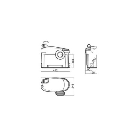 Broyeur et pompe adaptable ultra silencieux - WATERMATIC W15SP