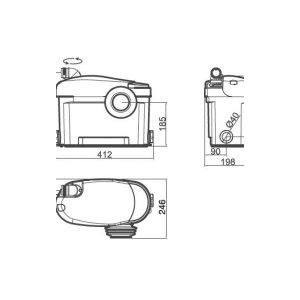 Broyeur et pompe adaptable ultra silencieux - WATERMATIC W15SP