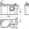 Broyeur et pompe adaptable WC et lavabo 2 entrées - WATERMATIC W12