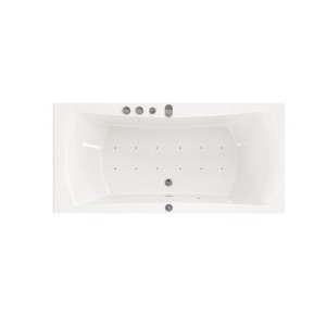 Baignoire balnéo Concerto 180x80 cm tête à droite START MIXTE DIGIT - KINEDO BCON180BDSMD1