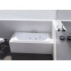 Baignoire Balnéo Tonic rectangulaire avec dossier 180X80 Blanc Genova N - ROCA A248360001