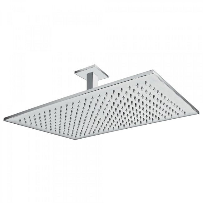 Bras de douche plafond avec pommeau anticalcaire  450x315 mm. - TRES 03443203 