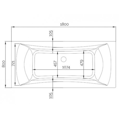 Baignoire balnéo Concerto 180x80 cm tête à gauche VITALITÉ - KINEDO BCON180BGVIT1