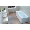 Baignoire balnéo SAMBA 170x70 cm tête à gauche AIR HOTEL - KINEDO BSLI170BGBAH1